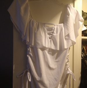 White Plus Swim Suit